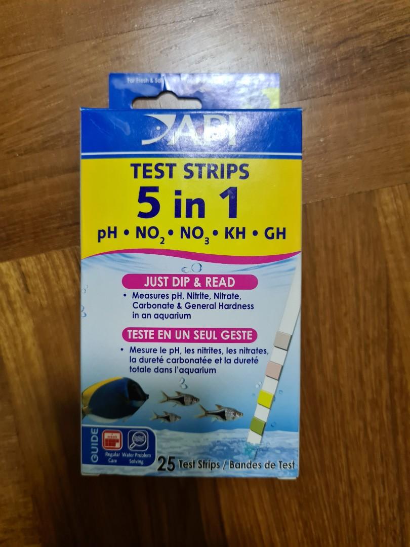 Api Gh High Test Strip API 5 in 1 Test Strips - pH, NO2, NO3, KH, GH, Pet Supplies, Homes ...