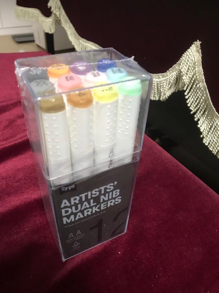 Artists Dual Nib Markers, Hobbies & Toys, Stationery & Craft, Other