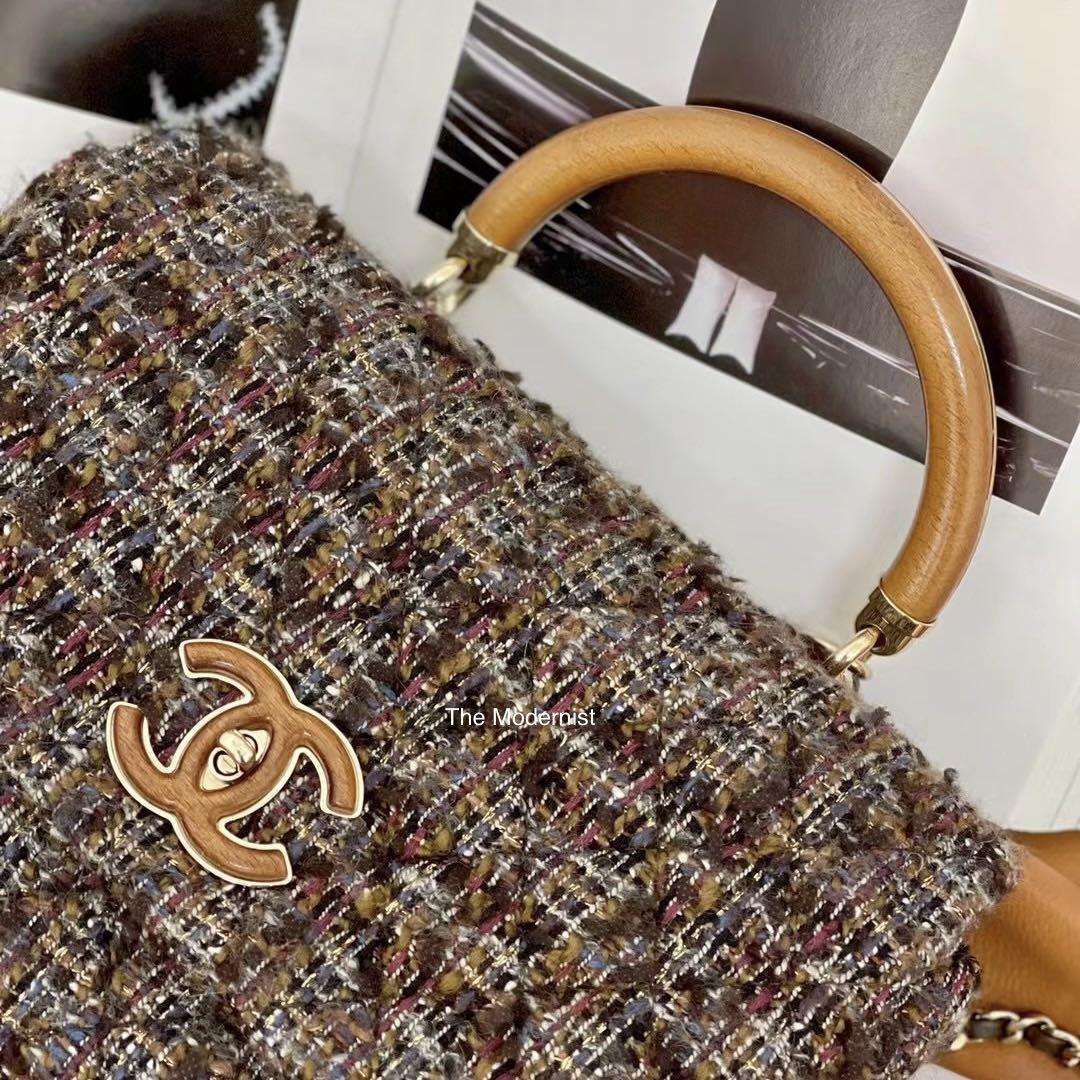 Chanel Tweed Knock on Wood Flap Bag