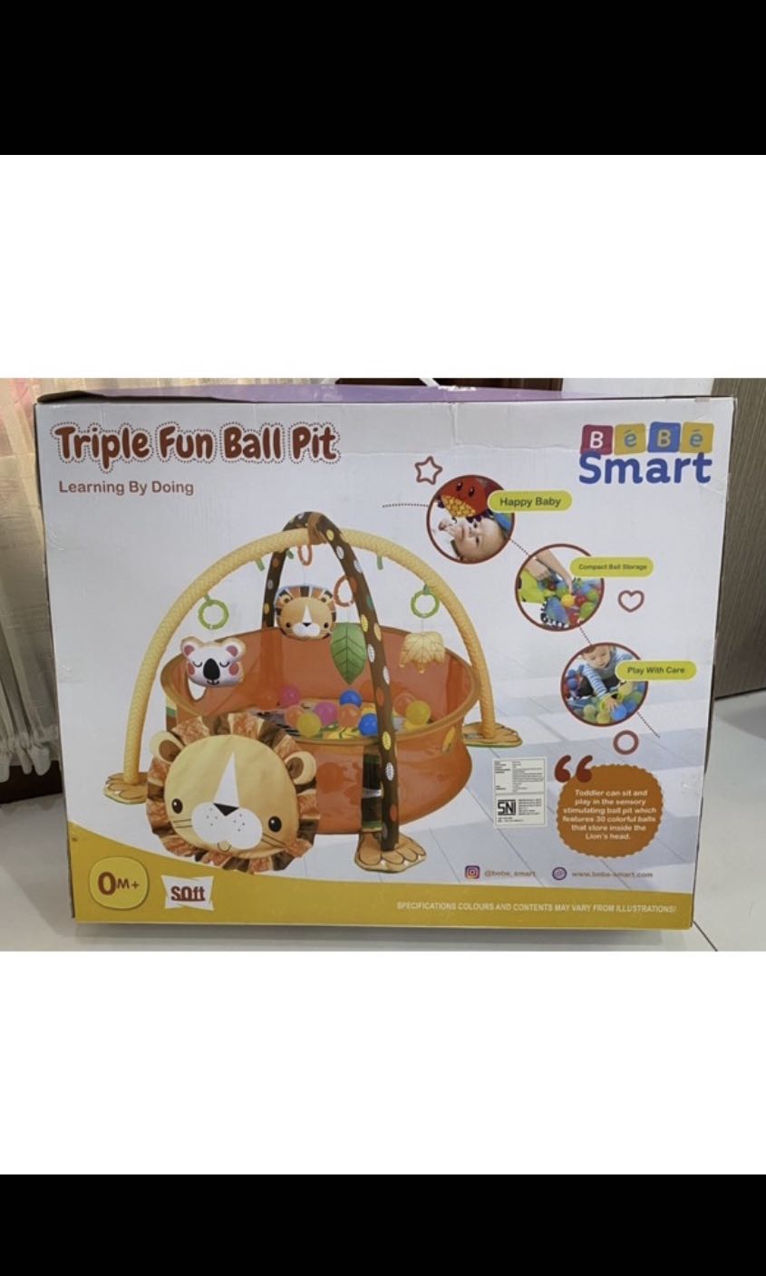 Bebe Smart Triple Fun Ball Pit Kolam Bola Baru Bayi Anak Mainan Baby Walker Di Carousell