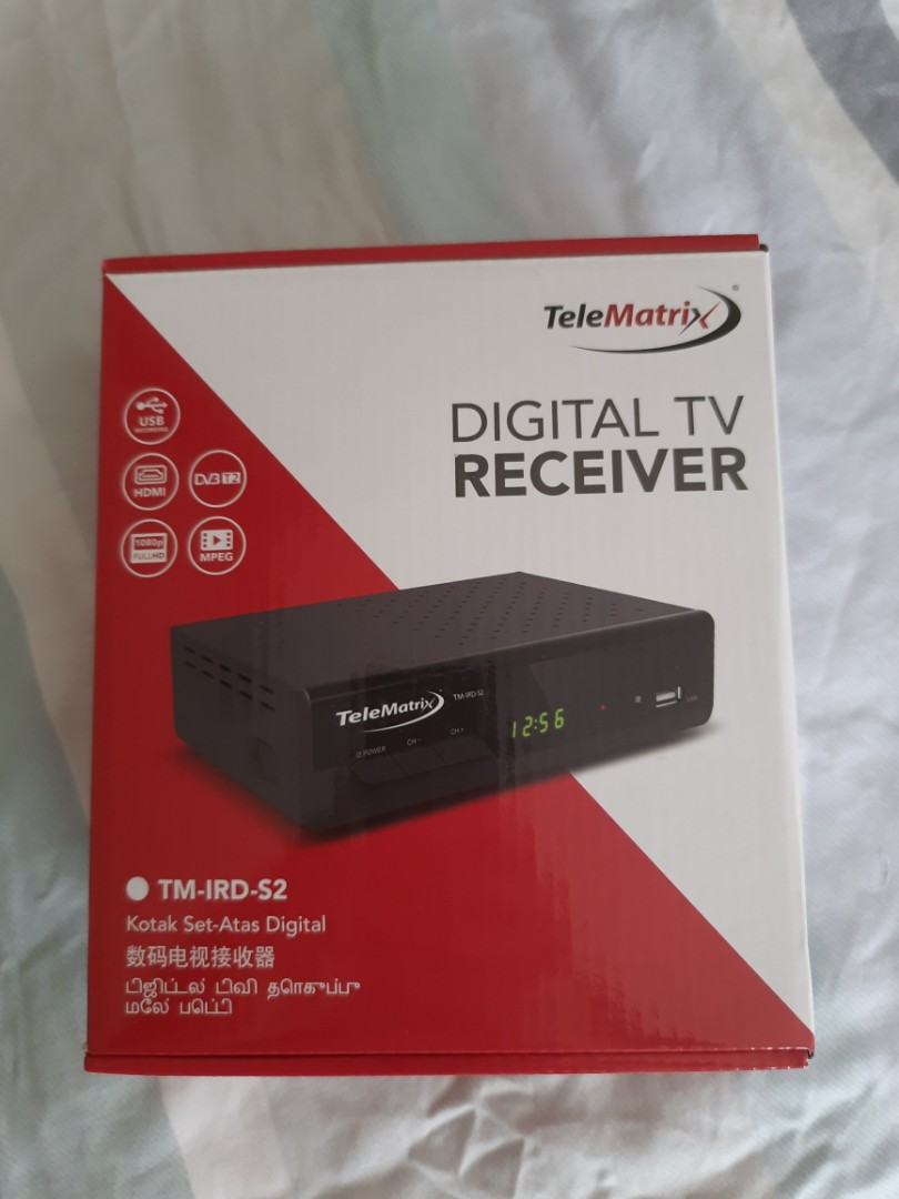 BNIB Digital TV Box dvbt2 with high gain USB powered digital antenna, TV & Home Appliances, TV