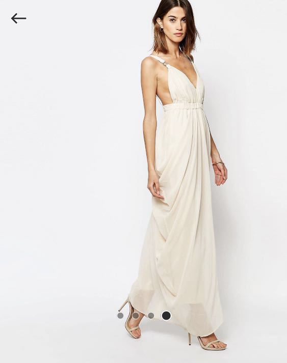 Grecian plunge maxi dress shop