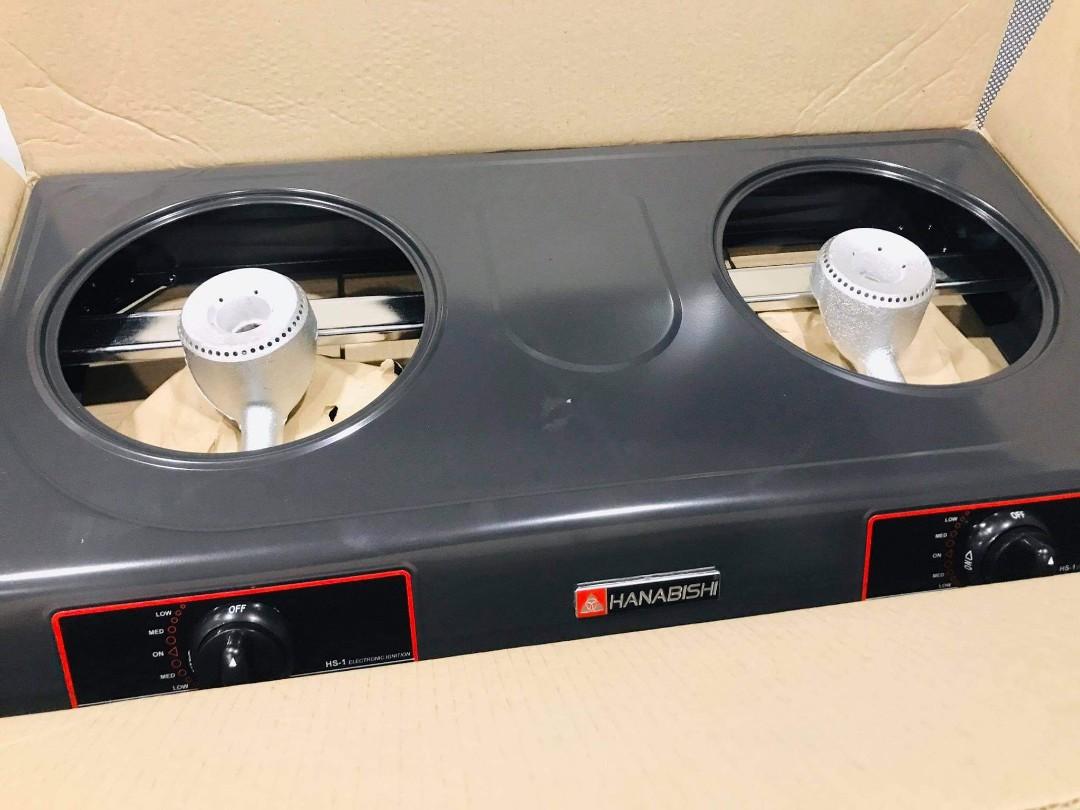 Hanabishi Double Burner Gas Stove HS1, Furniture & Home Living