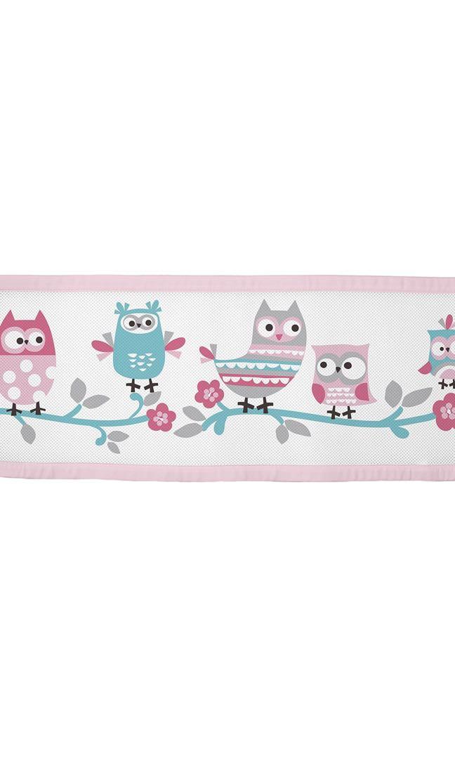 Owl mesh crib bumper clearance