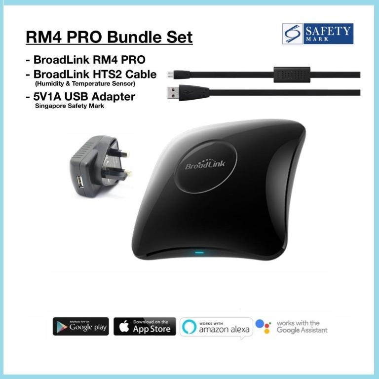 BroadLink RM4 Pro IR/RF Universal Remote Control for Smart Home Automation  - WiFi IR/RF Blaster 433MHz (Smarter Home)
