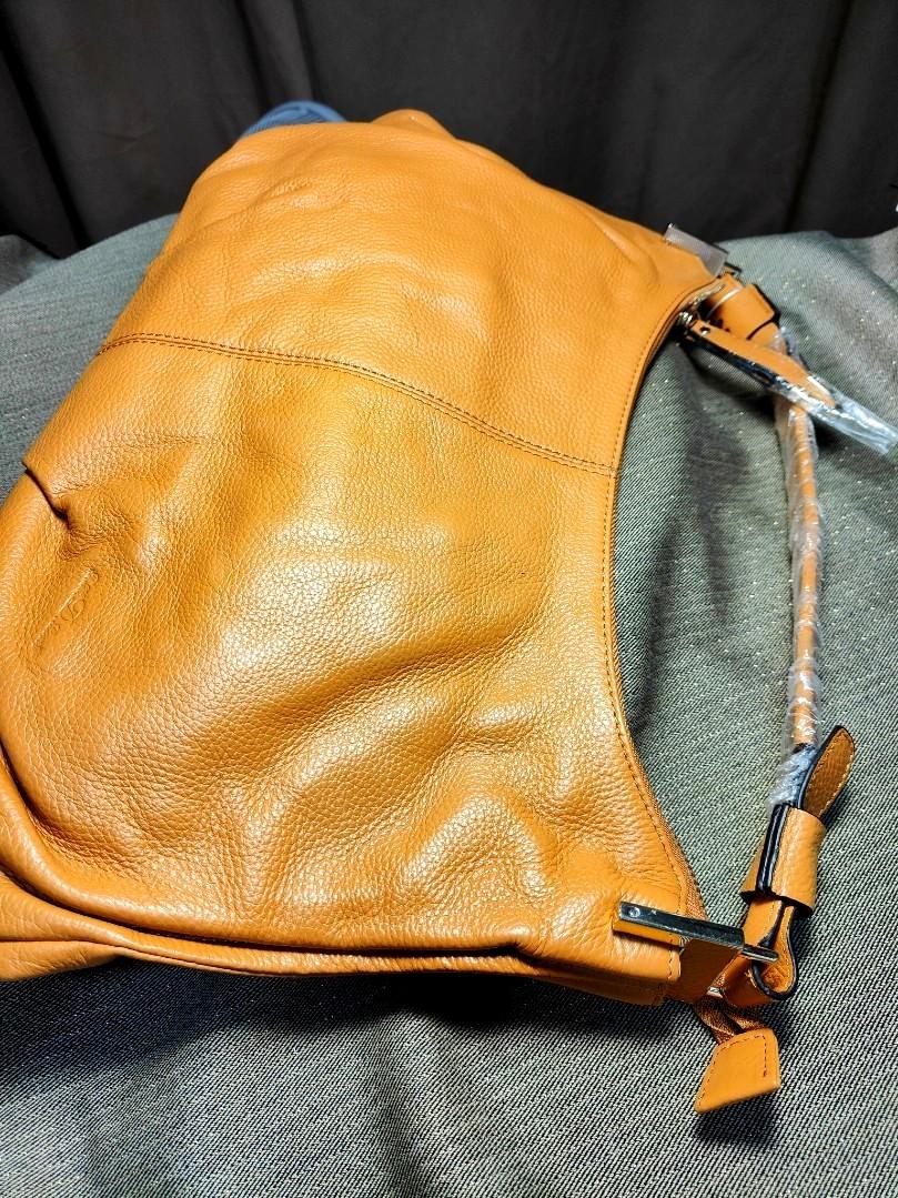 Butter Soft Pumpkin Colour Thick Genuine Leather Full Grain Hobo Shoulder Sling Tote Bag Women s Fashion Bags Wallets Shoulder Bags on Carousell