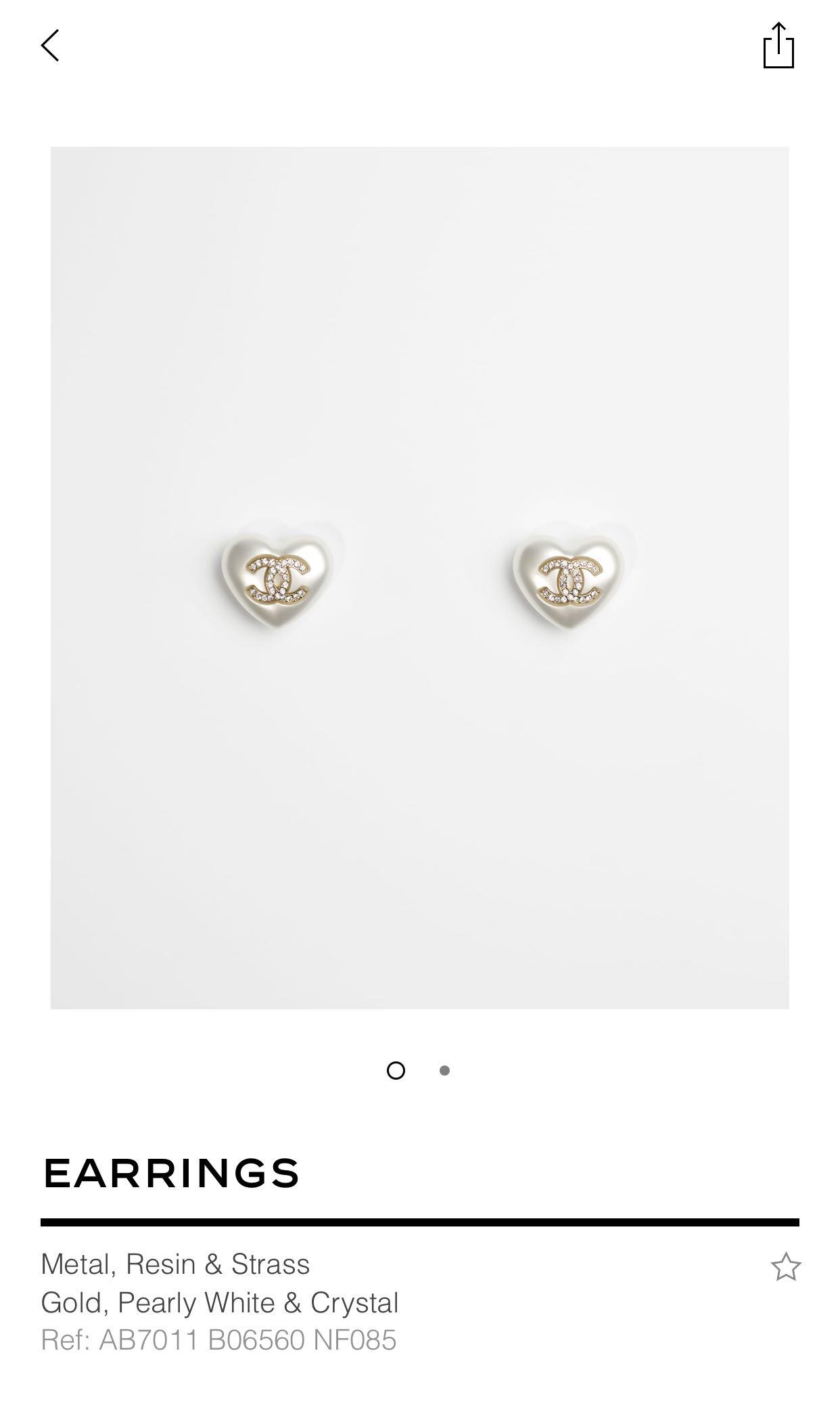 Chanel 21B heart earrings RARE!!, Women's Fashion, Jewelry & Organisers,  Earrings on Carousell