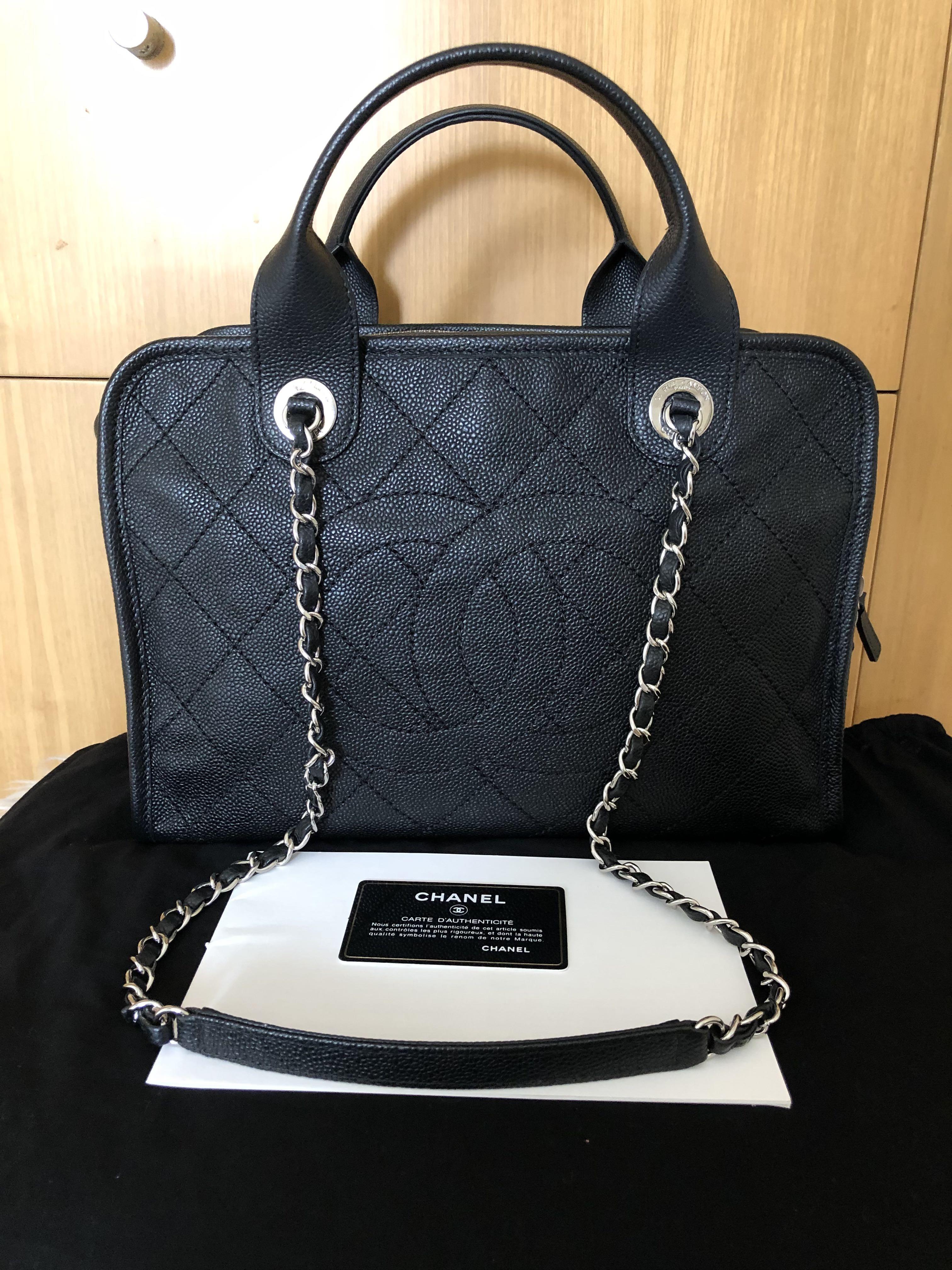 Chanel deauville bowling bag # 20, Luxury, Bags & Wallets on Carousell