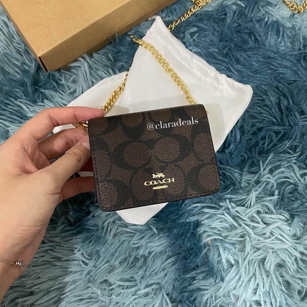 Coach wallet on chain crossbody sales