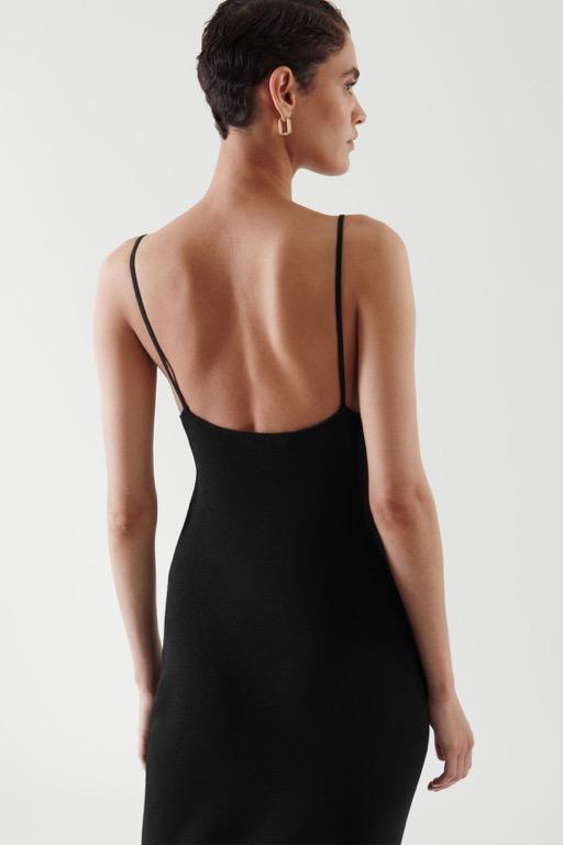 cos backless dress