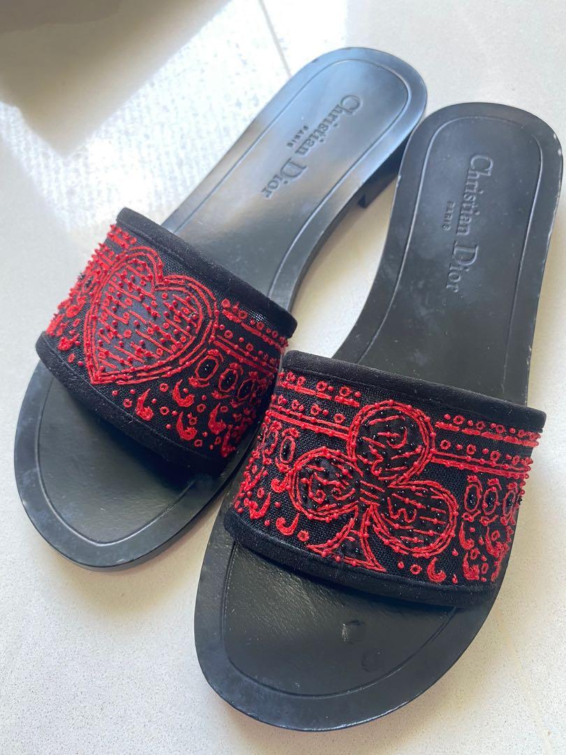 Dior Cloth Mules Slides sandals Women s Fashion Footwear Flats