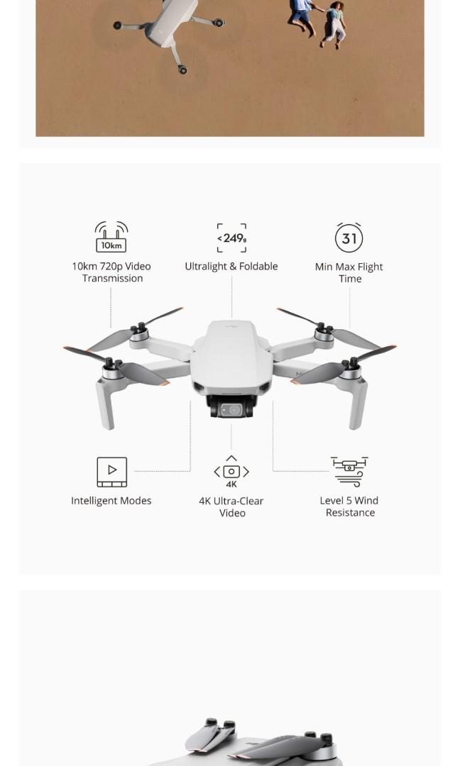 DJI Mavic mini 2 flymore combo drone no need register