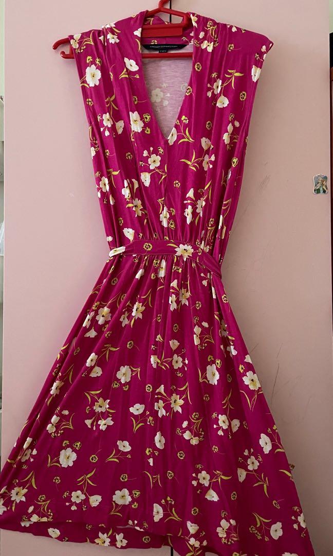 French connection pink floral dress sales