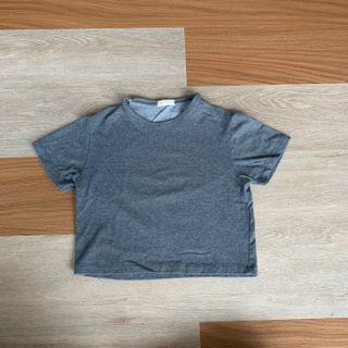 Grey basic crop top