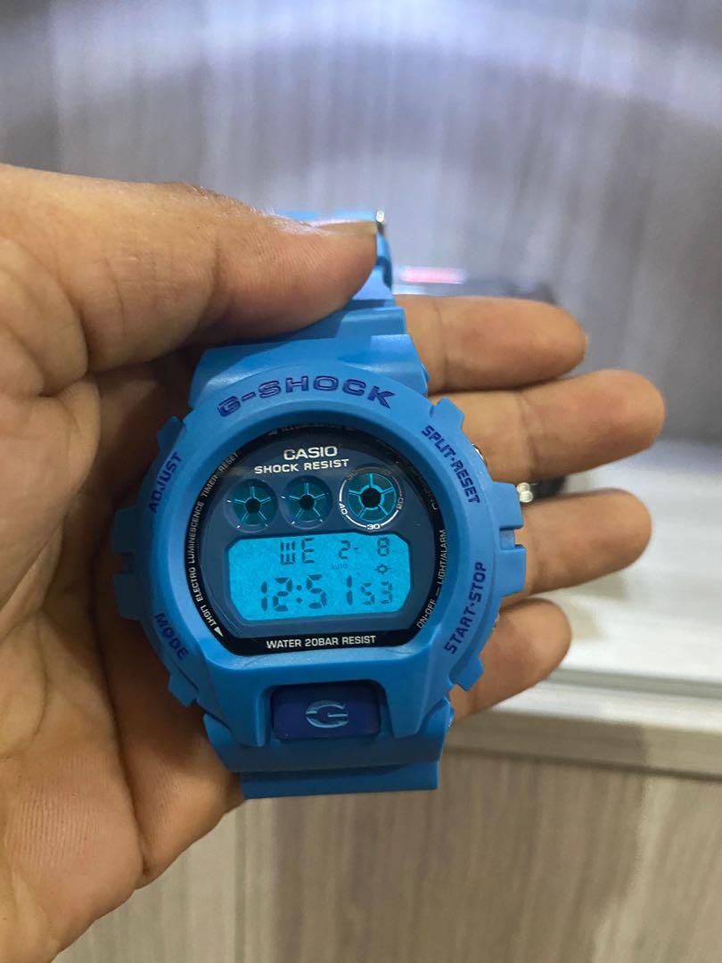 G SHOCK DW6900 blue smurf Men s Fashion Watches Accessories