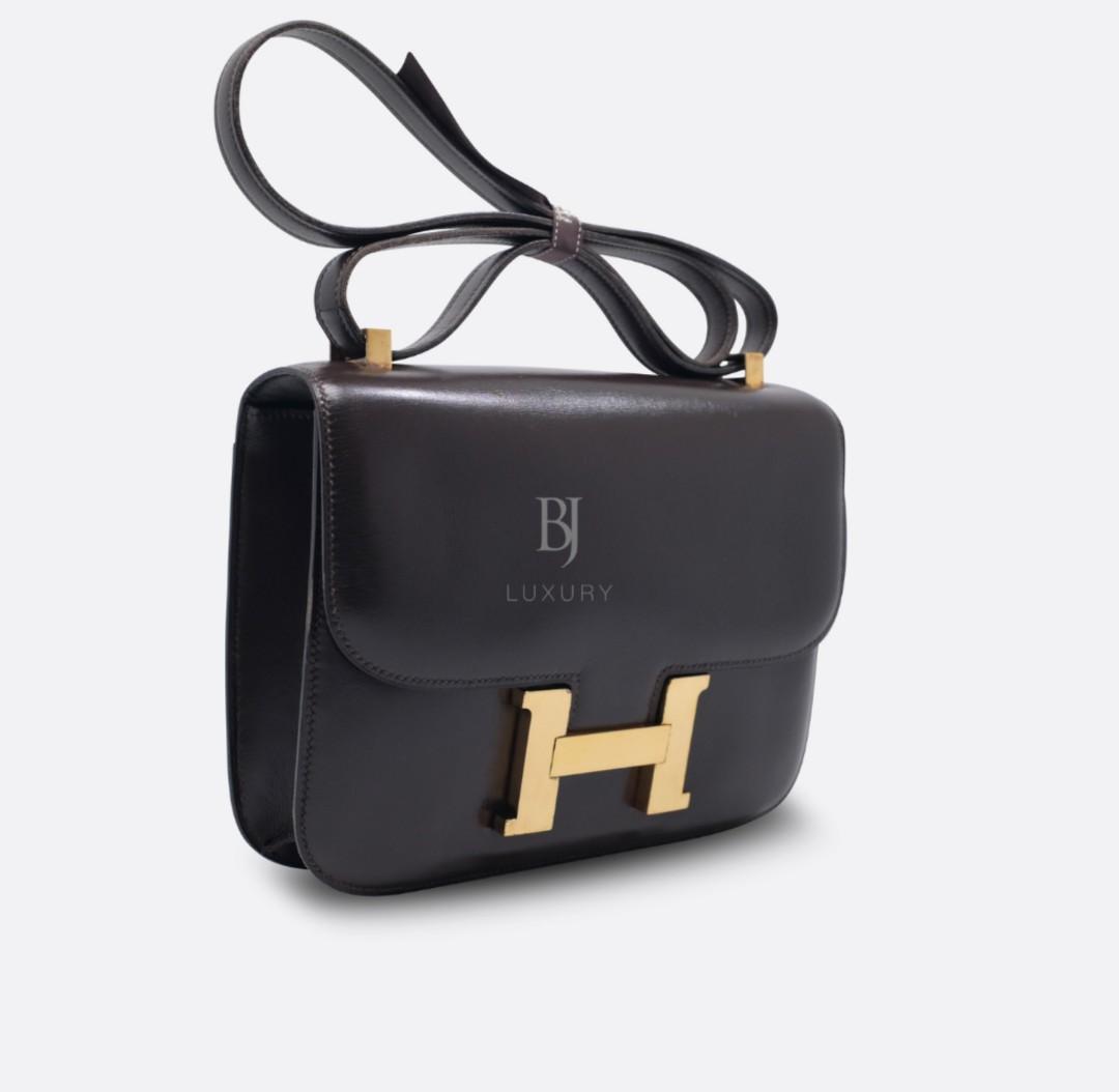 Hermes Constance 23 Black Box Calf