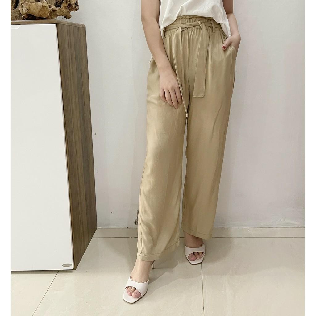 H&m paper bag trousers black on sale