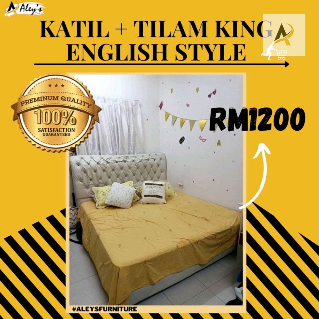 KATIL + TILAM KING ENGLISH STYLE, Home u0026 Furniture, Others on