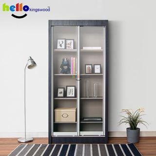 [Kingswood] Barry Sliding  Bookcase, Display Cabinet, Storage Organizer/Bookshelf/Wardrobe  ▪️Solid Plywood ▪️FREE delivery & Installation✔️