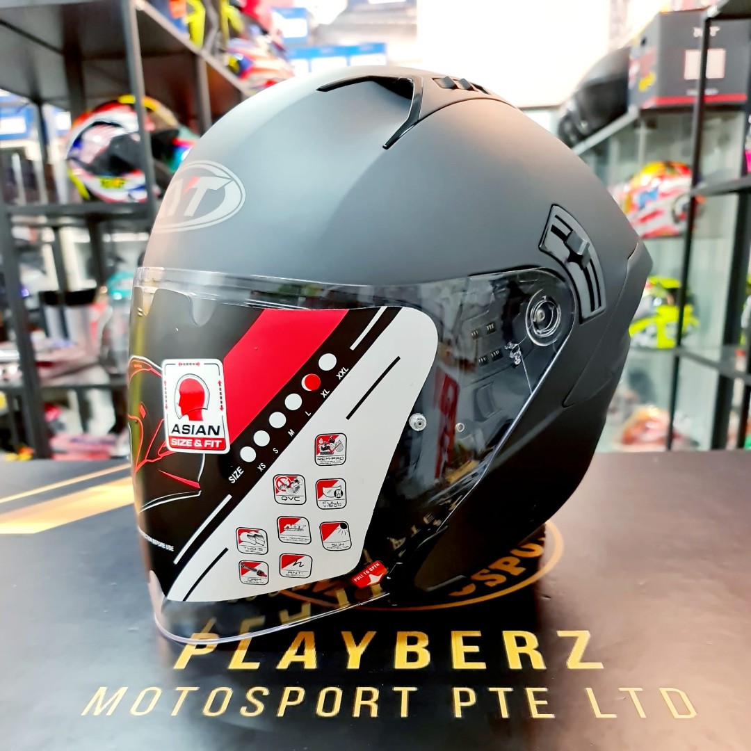 KYT NFJ MATT ANTHRACITE, Motorcycles 