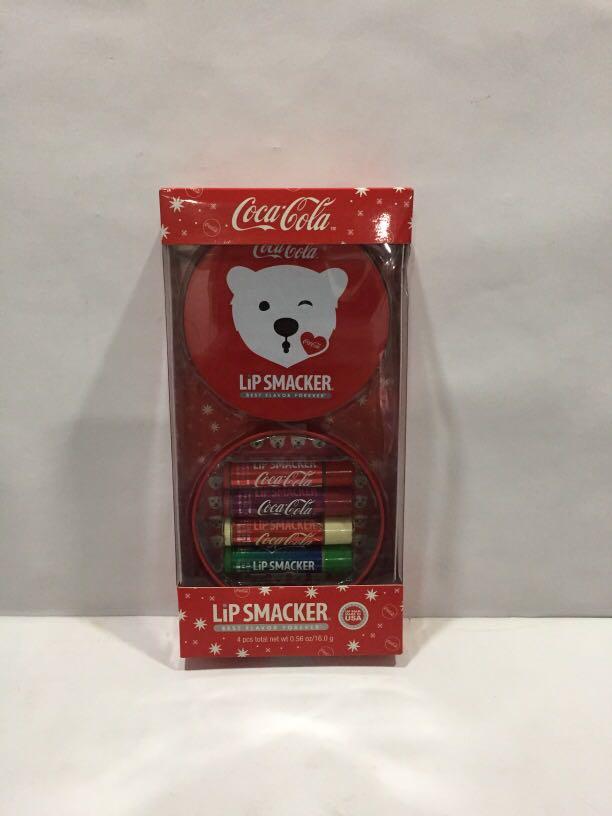 Lip Balm LIP SMACKER coca cola edition from US (Category: Makeup) located in Pasay City. Submitted by redgiftshop (Listing ID 1111362380, Image 1). Description: Coca Cola edition Lip Balm Lip Smacker 4 pcs. flavor include: Coca -Cola Classic, Coca-Cola Cherry, Coca-Cola Vanilla, Sprite directly bought in US product code: CL.