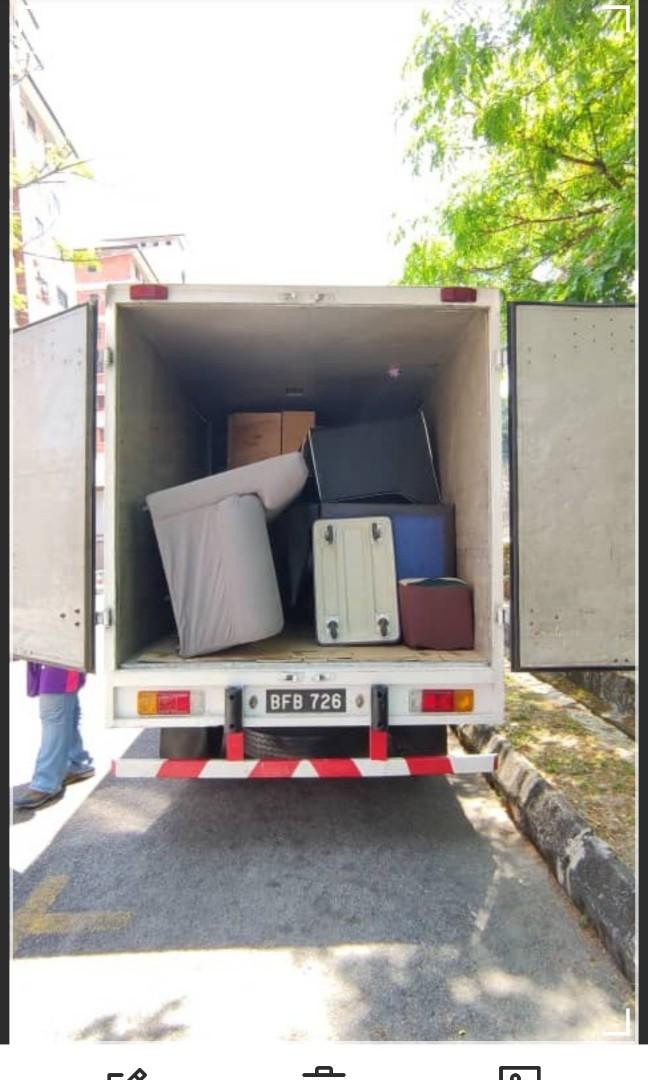 Lori 2 tan lorry bonded towing motor delivery mover penghantaran