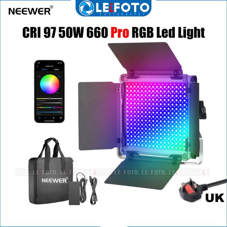 Neewer RGB LED Video Light with APP Control 50W 660 PRO Video Lighting Kit