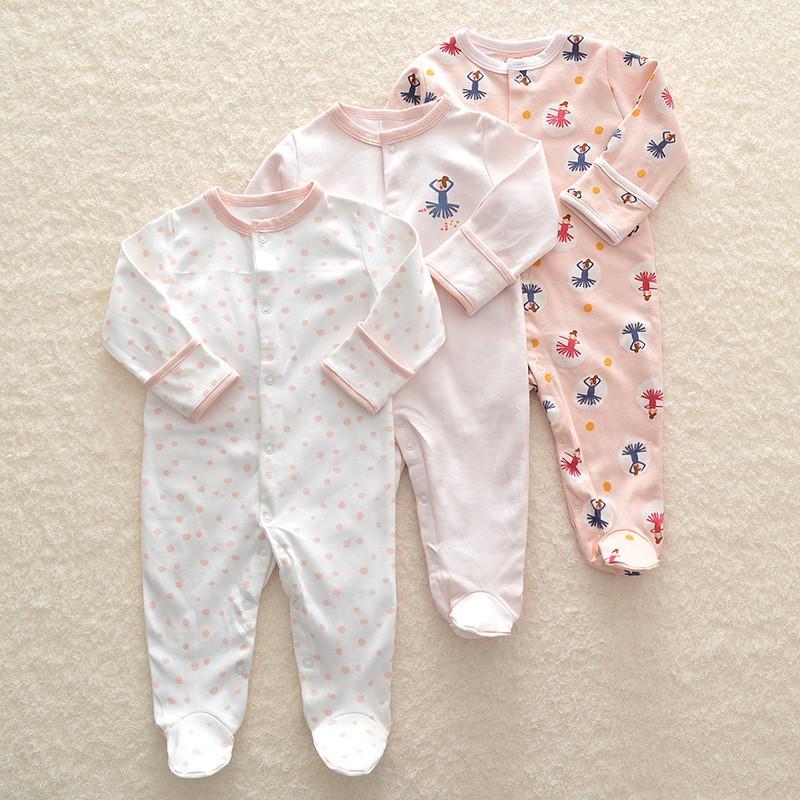 New ✓ [3 IN 1 SET] Mamas Papas Baby High Quality 100% Cotton Footies  Sleepsuits Jumpsuits (0m-12m) Part 1
