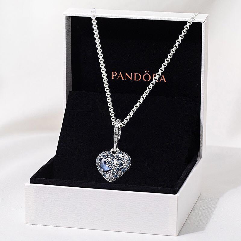 Pandora blue discount moon necklace