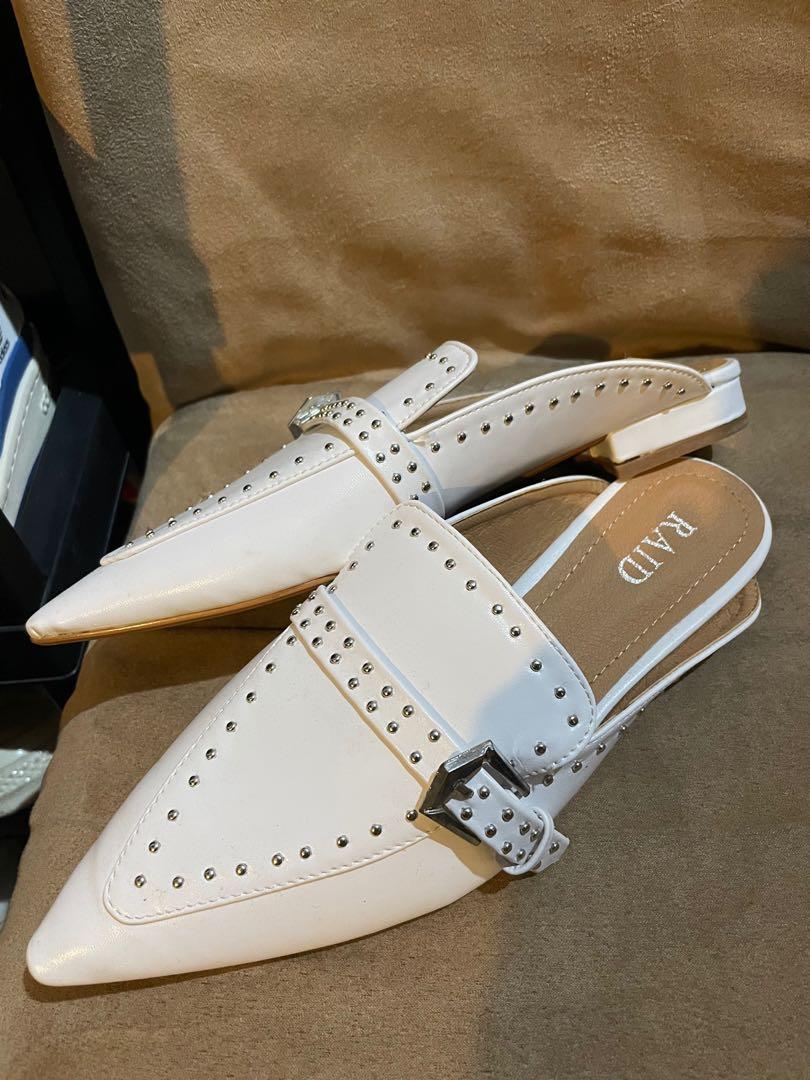 Pointed White Loafers Women s Fashion Footwear Loafers on Carousell