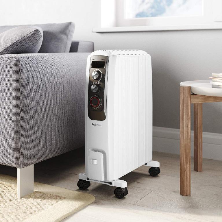 Pro Breeze Oil Filled Radiator 2000W Advanced Chimney Circulation –  Portable Electric Heater with Built-in Timer, 3 Heat Settings, Thermostat  and Safety Cut-Off (Slight Factory Dent on the side) (Torn Box), TV