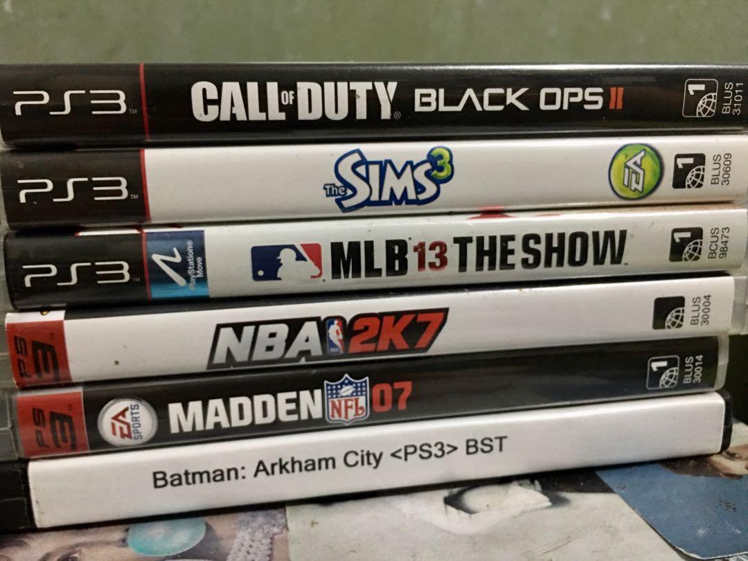 PS3 Video games (Category: PlayStation) located in Pasig City. Submitted by holllyyyy (Listing ID 1111407552, Image 1). Description: Used PS3 video games at 200php each. Get all six for 1k. RFS: not using/upgraded **THE SIMS 3 SOLD**.