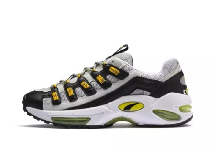 Puma white discount blazing yellow