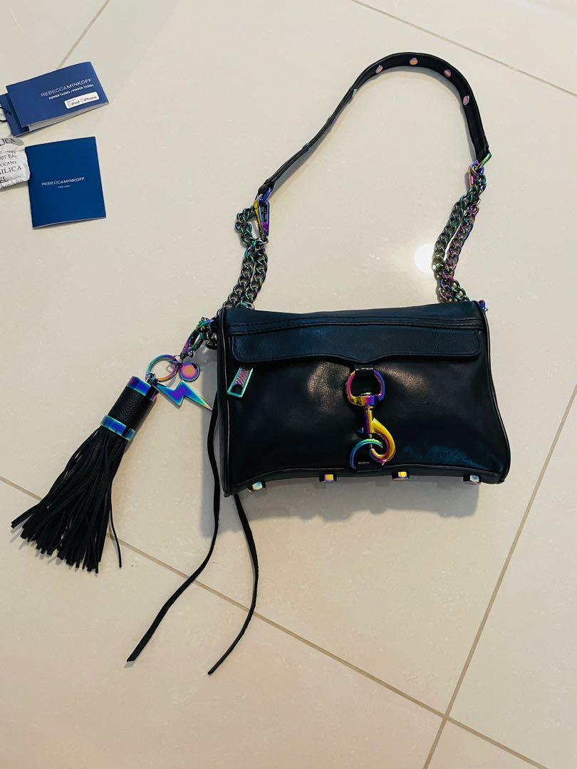 Rebecca Minkoff MAC oil slick with tassel in black