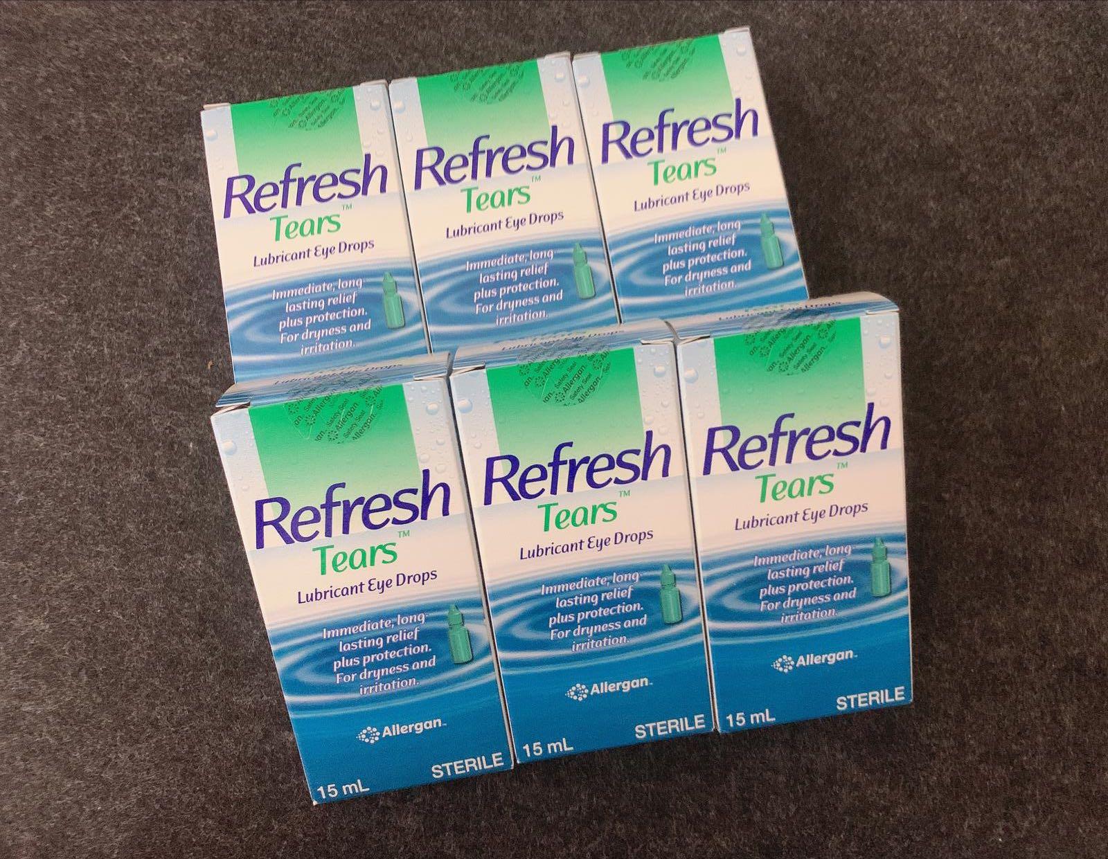 Refresh Tears Lubricant Eye Drops Allergan 15ml Sterile Immediate Long Lasting Relief Protection