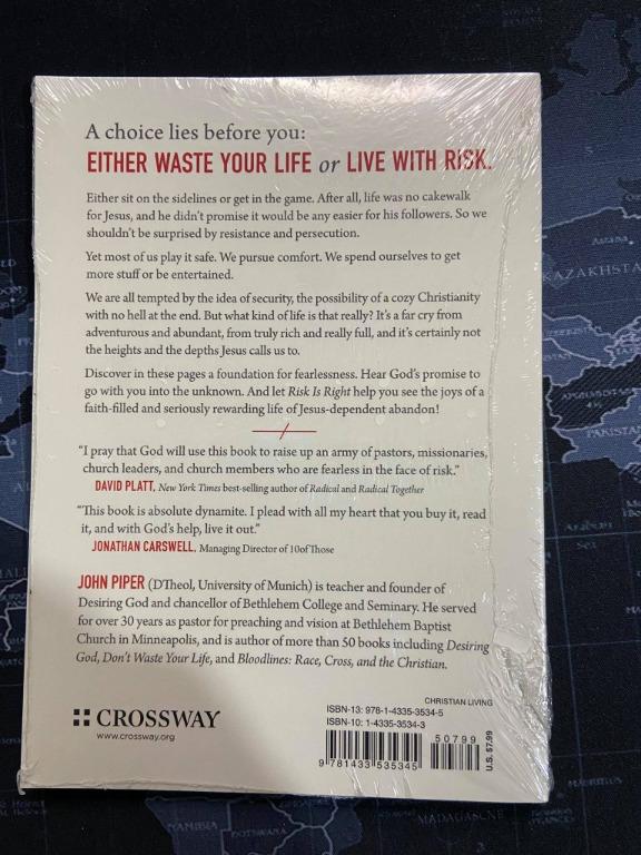 Risk Is Right John Piper, Hobbies & Toys, Books & Magazines, Religion