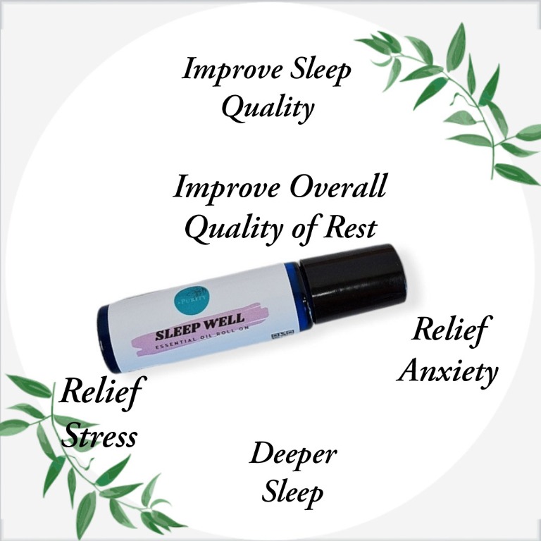 Sleep Well Essential Oil Roll On 10ml (Blend from 100 pure essential oil & Free of chemical