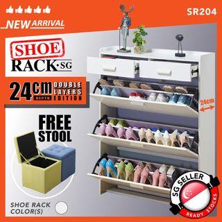 [FULLY ASSEMBLED] SR-204 Shoe Rack / Shoe Cabinet / Shoe Shelves