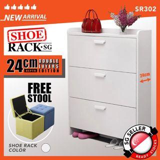 [FULLY ASSEMBLED] SR-302 Shoe Rack / Shoe Cabinet / Shoe Shelves