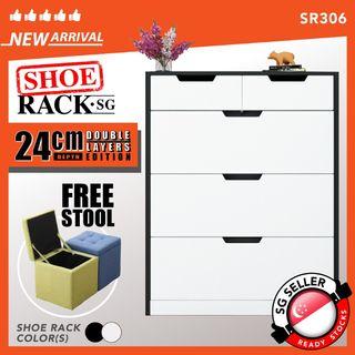 [FULLY ASSEMBLED] SR-306 Shoe Rack / Shoe Cabinet / Shoe Shelves