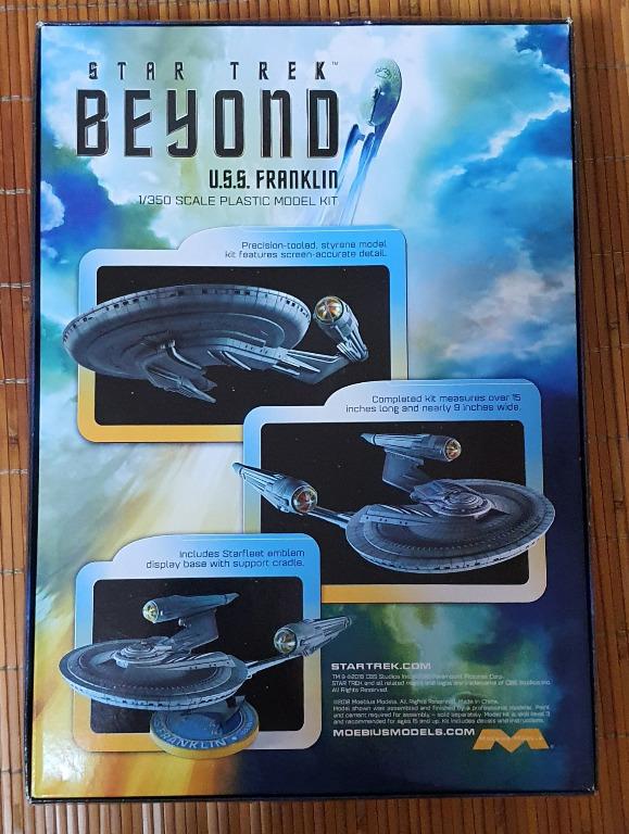 Star Trek 1/350 USS Franklin Model Kit (Category: Gundam & Model Kits) located in Caloocan City. Submitted by jun_cu (Listing ID 1111253027, Image 2). Description: This is a brand new model kit from Moebius Models. From Star Trek Beyond the 1/350 scale USS Franklin model kit. I'm selling this due to the name USS FRANKLIN is etched in the kit as seen in the picture. Shipping price not included..