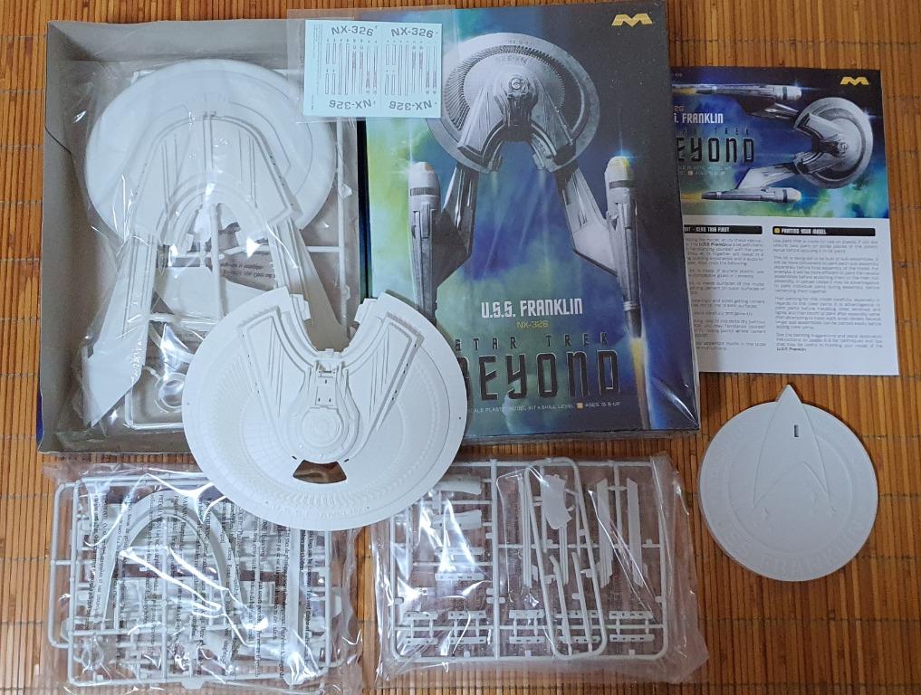 Star Trek 1/350 USS Franklin Model Kit (Category: Gundam & Model Kits) located in Caloocan City. Submitted by jun_cu (Listing ID 1111253027, Image 3). Description: This is a brand new model kit from Moebius Models. From Star Trek Beyond the 1/350 scale USS Franklin model kit. I'm selling this due to the name USS FRANKLIN is etched in the kit as seen in the picture. Shipping price not included..