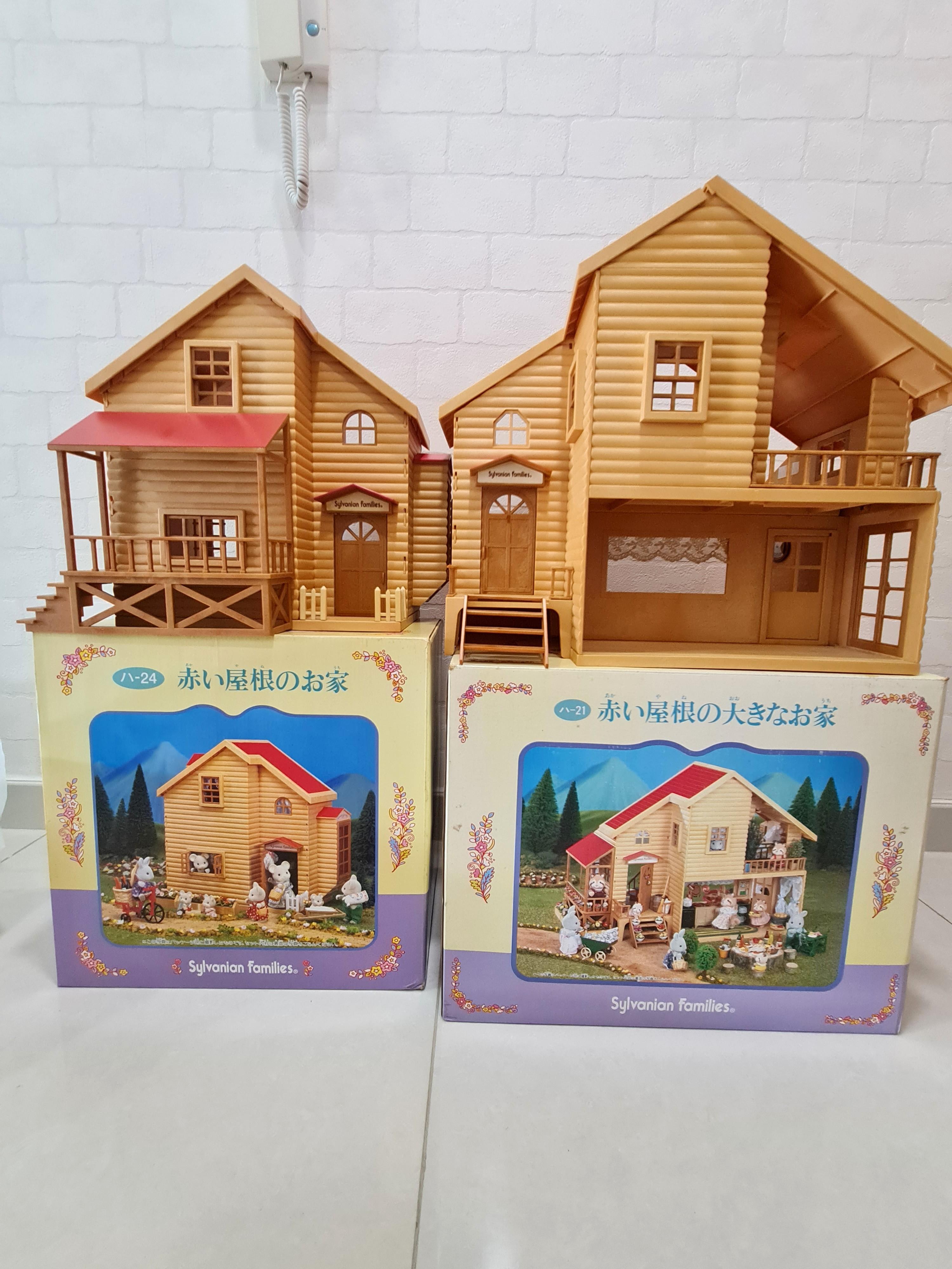 Sylvanian Families Large House with Red Roof Connecting Houses