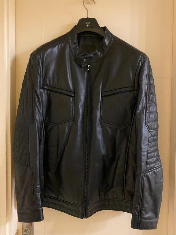 Tonino lamborghini leather jacket sales