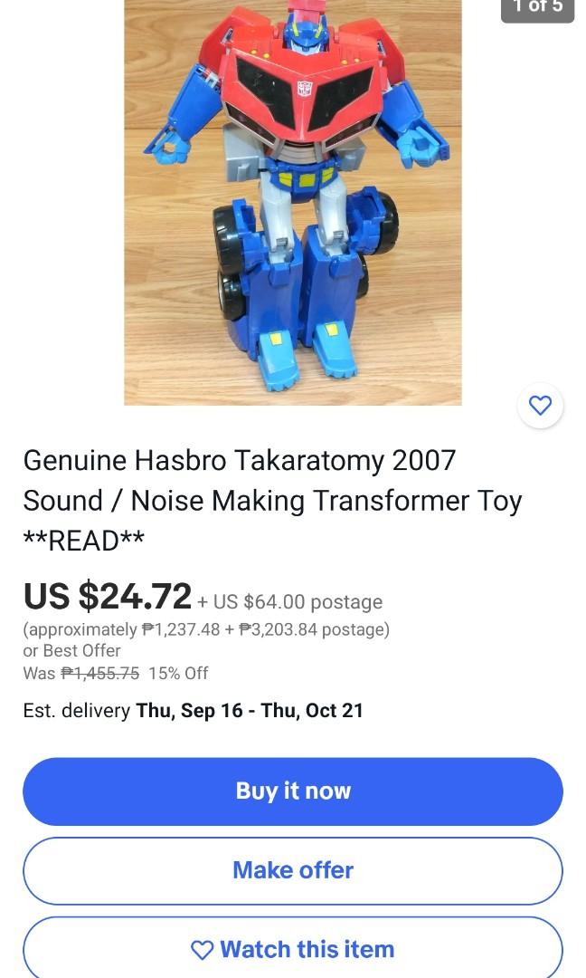 Vintage Transformer Optimus Prime (Category: Vintage Collectibles) located in Mandaluyong City. Submitted by selleyo (Listing ID 1111304162, Image 2). Description: Vintage Transformer Optimus Prime 12 Inches Height Preloved Japan Made Missing Left Hand Fingers No Sounds... For Referrence Last Picture.