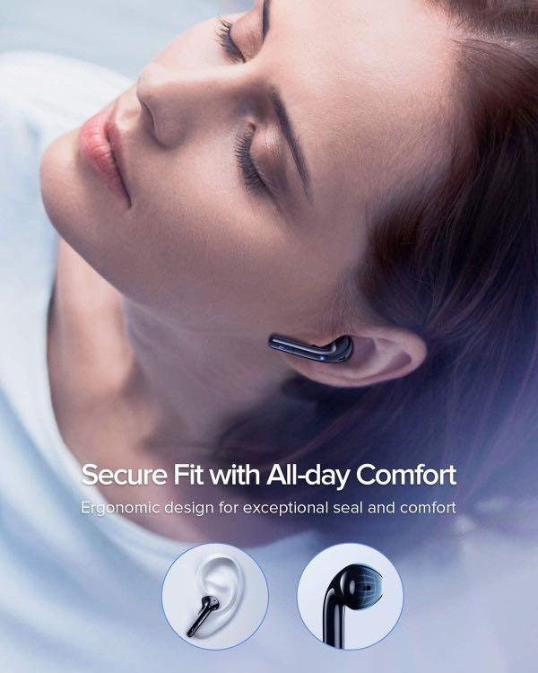 Wireless Headphones INIU Bluetooth 5.0 Stereo Earbuds with Noise Reduction LED