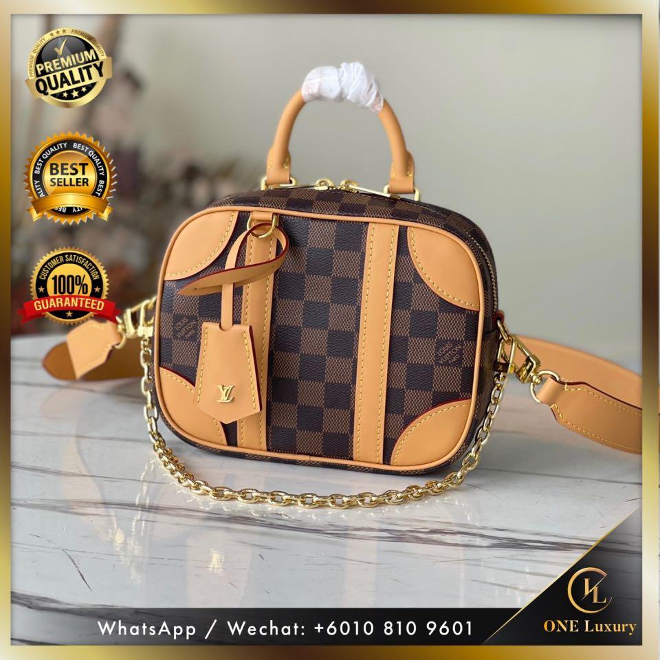 2019 Louis Vuitton Brown Monogram Coated Canvas & Vachetta Leather  Valisette PM