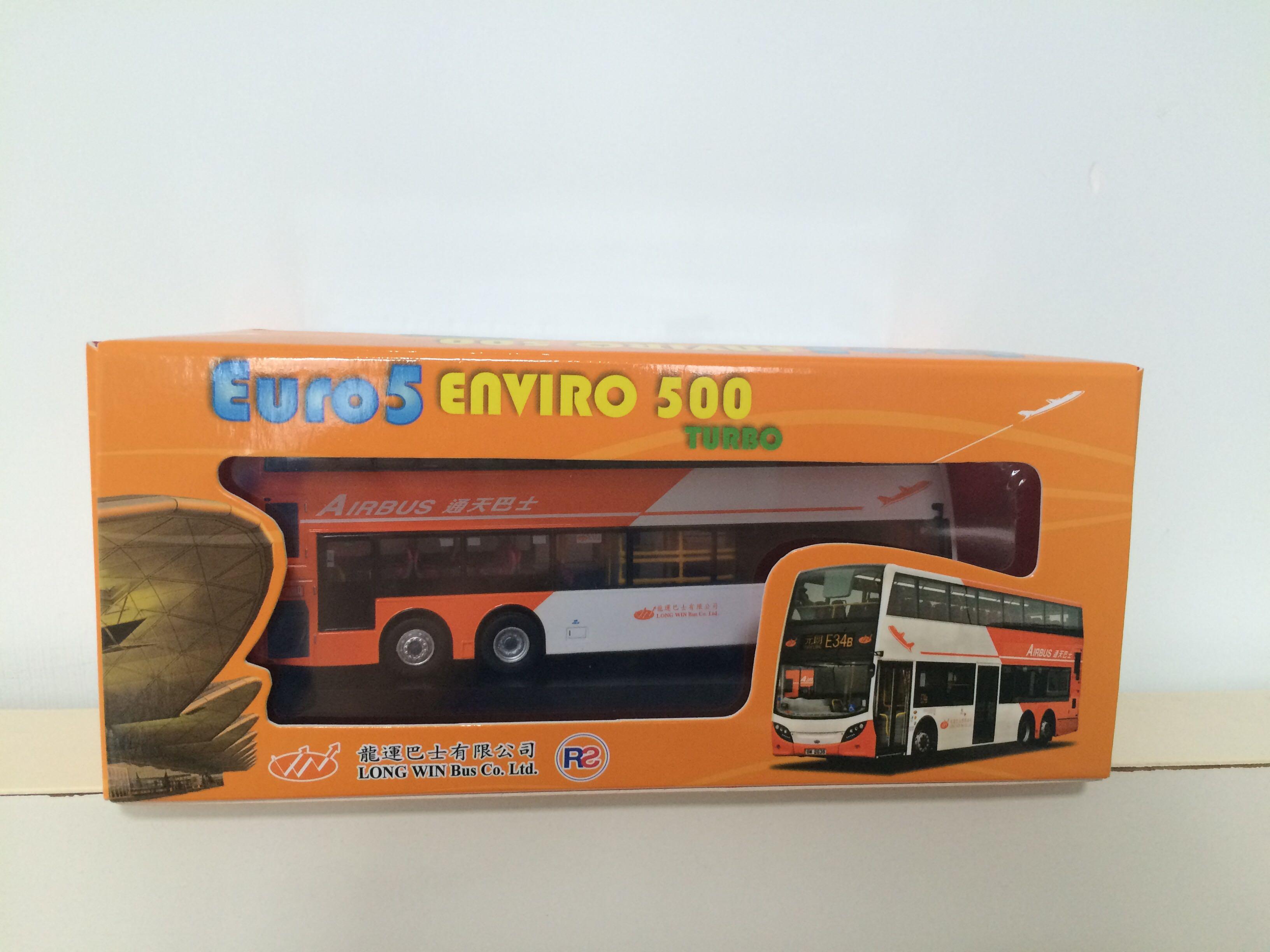 龍運LWB Long Win Bus 九巴KMB Dennis Euro 5 Enviro 500 Turbo 巴士模型route E34B 路線Bus  Model 12米, 興趣及遊戲, 玩具& 遊戲類- Carousell