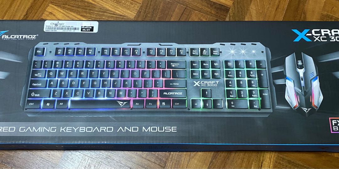 Alcatroz Xcraft XC3000 USB wired gaming keyboard and mouse, Computers