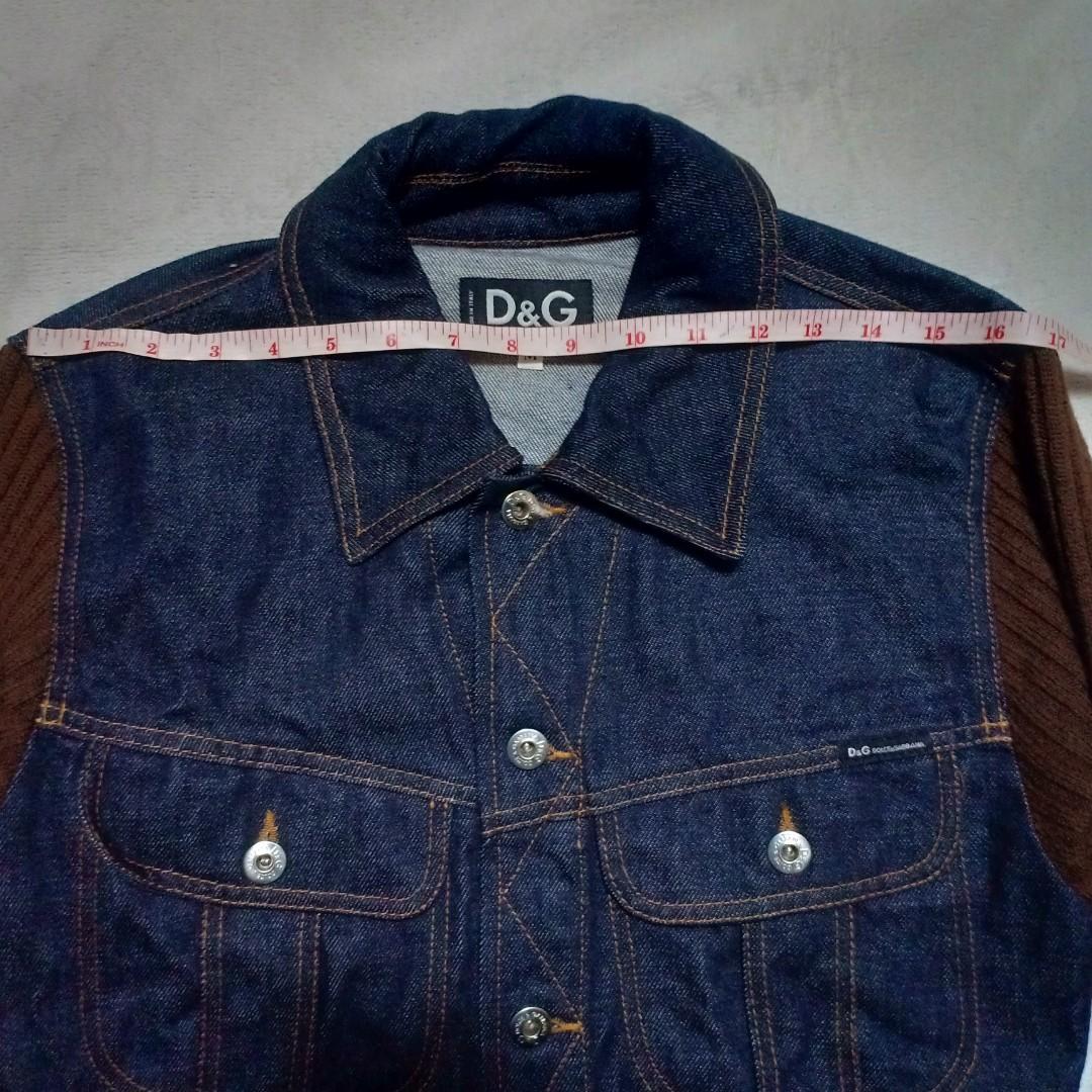 Authentic Dolce and Gabbana denim Jacket (Category: Luxury Apparel) located in Binangonan. Submitted by makoleksyon (Listing ID 1116805483, Image 3). Description: brand new condition no flaws no faded fit medium to large.